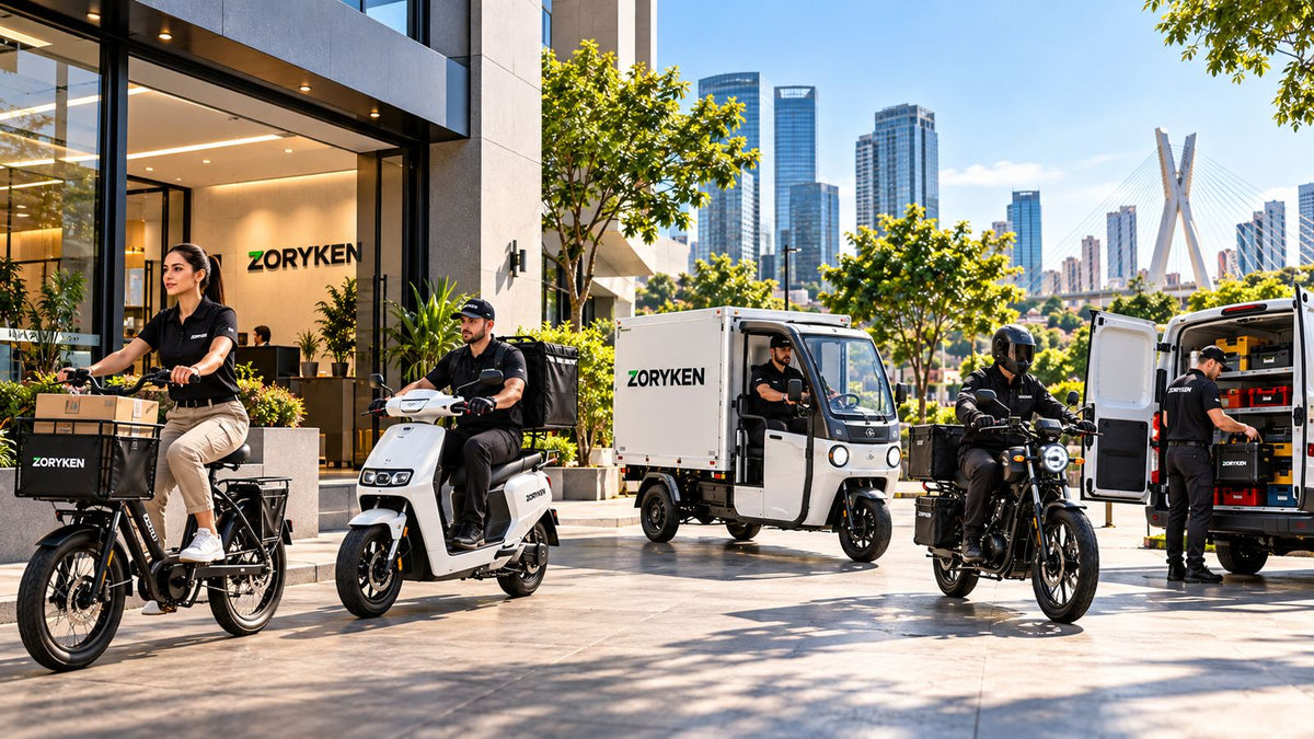 Uso comercial de veículos elétricos para empresas, serviços, transporte de cargas e operações profissionais
