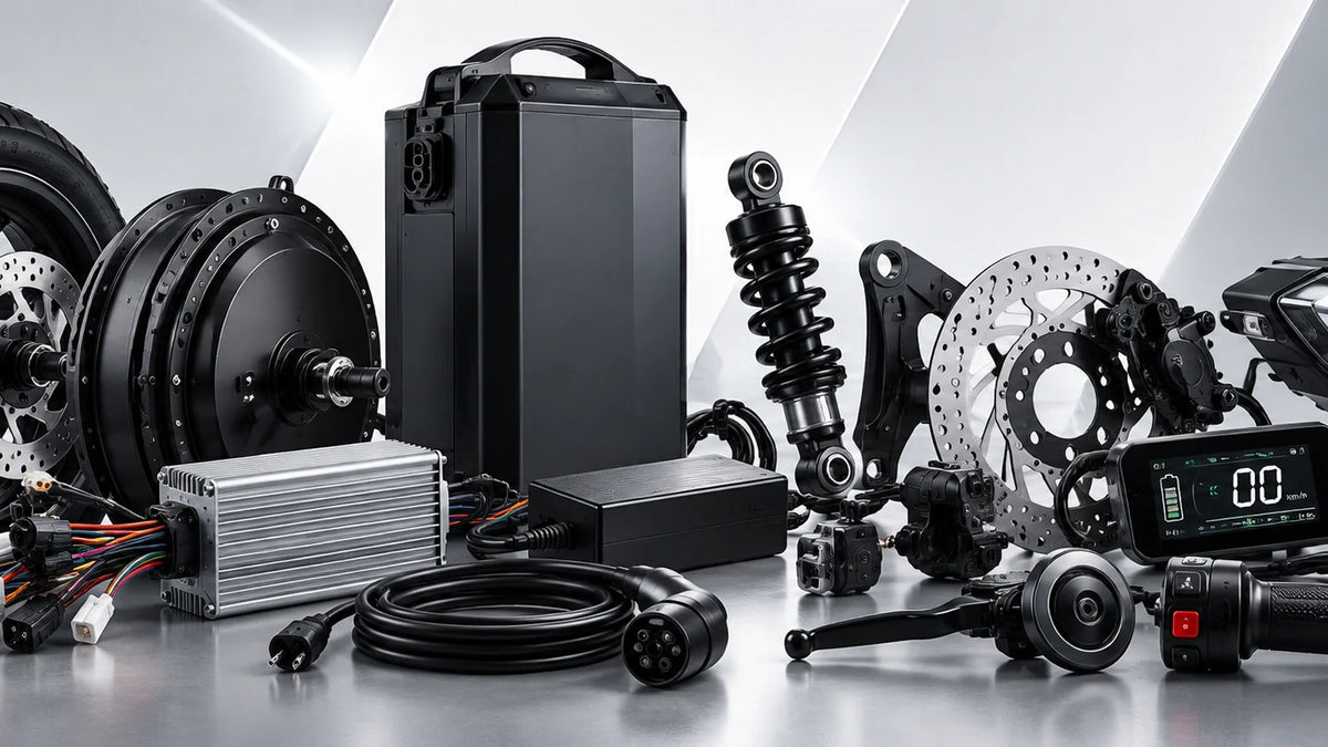 Peças de reposição ZORYKEN para bicicletas elétricas, scooters elétricas e motos elétricas no Brasil