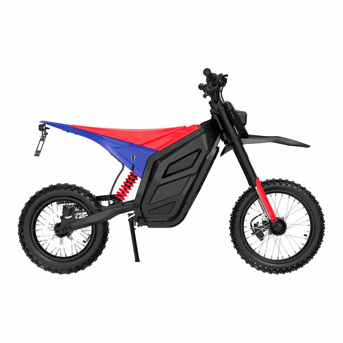 ZORYKEN SU04 moto elétrica off-road com rodas raiadas, pneus de blocos e suspensão dianteira e traseira para fornecimento B2B