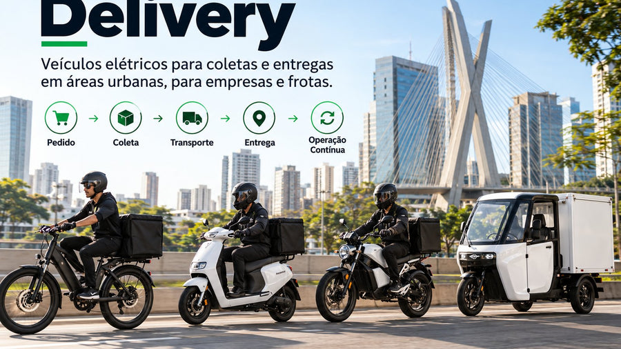 Delivery com veículos elétricos para coletas, entregas urbanas, empresas e operações de frota