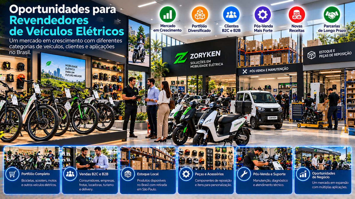 Revendedores de Veículos Elétricos, Revenda de Veículos Elétricos, Mobilidade Elétrica, Revendedores, Distribuidores, Atacado B2B, Bicicletas Elétricas, Scooters Elétricas, Motos Elétricas, Brasil