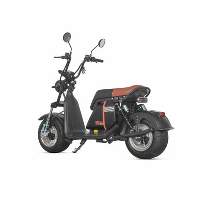 ZORYKEN 701 scooter elétrica de dois lugares com banco acolchoado, suspensão traseira dupla e dois retrovisores para fornecimento B2B