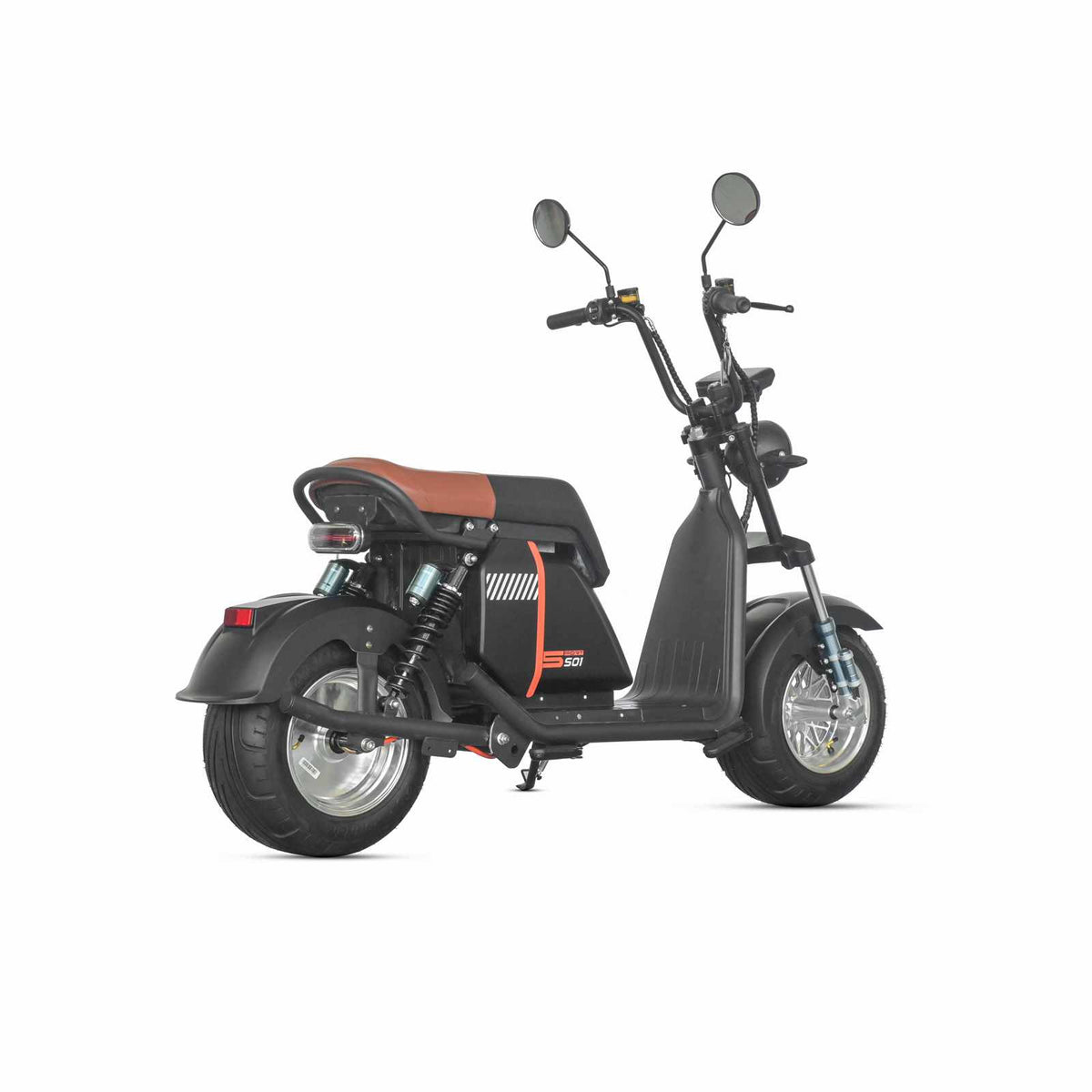 ZORYKEN 701 scooter elétrica de dois lugares com banco acolchoado, suspensão traseira dupla e lanterna traseira para fornecimento B2B