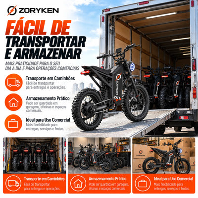 ZORYKEN ZK1 sendo transportadas em caminhão com armazenamento de múltiplas unidades para operações comerciais